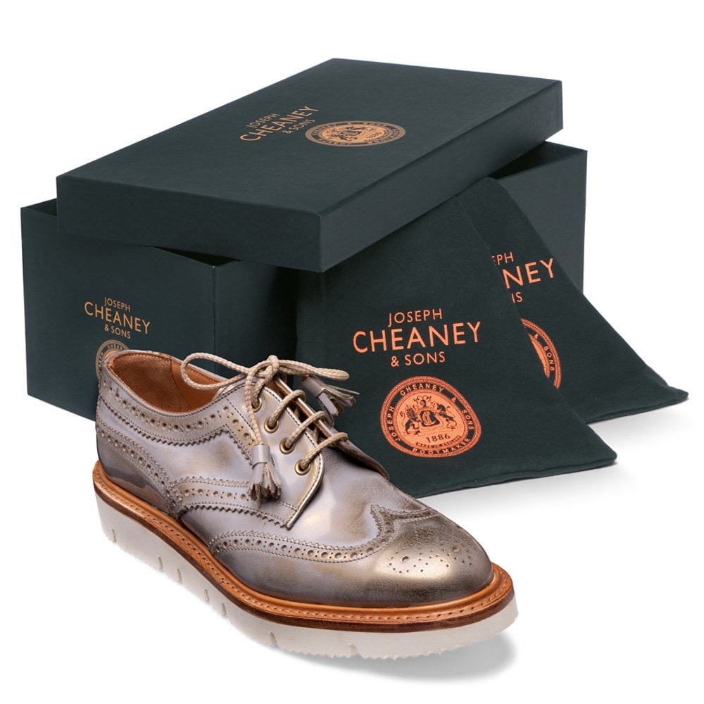 Metallic brogue hot sale