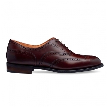 Maisie D Wingcap Oxford Brogue in Burgundy Calf Leather